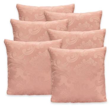 Imagem de 6 Capas Almofada C/ Zíper 40cmx40cm Jacquard Adamascado Luxo - rafalor