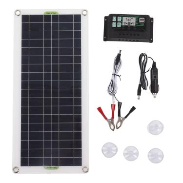 Imagem de 30W Painel Solar 30A Carregador Kit de Controlador de Tensão Silicone Policristalino para 12V Car RV Barco Reboque Marítimo e Kit de Controlador de Carga