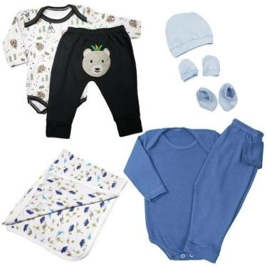 Imagem de Kit 8 Peças Roupa de Bebê Inverno Barato Bonita e Estilosa - Koala Bab
