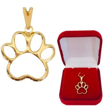 Imagem de Pingente Pata Patinha Cachorro e Gato  Banhado a Ouro 18k - Dinis Joia