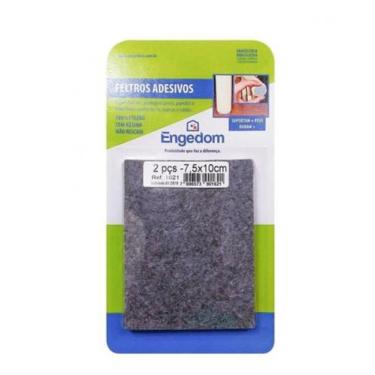 Imagem de Protetor Pé Mesa Móvel Cadeira Feltro Adesivo 2 Pçs 75x100mm - ENGEDON