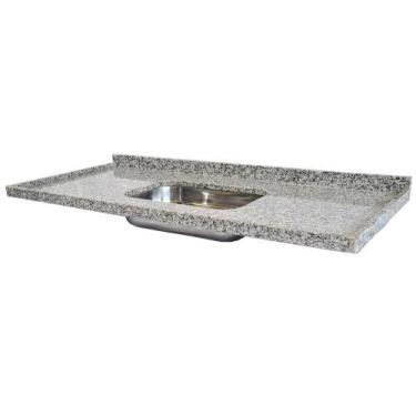 Imagem de Pia de Granito para Cozinha Levorato Corumbá  180x55cm  Granito Cinza 