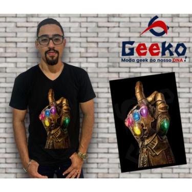 Imagem de Camiseta Manopla Jóias do Infinito Vingadores Avengers Geeko, Preto go