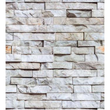 Imagem de Papel de Parede autocolante - Estilo Pedras Claras Tijolo 3D - Vinil -