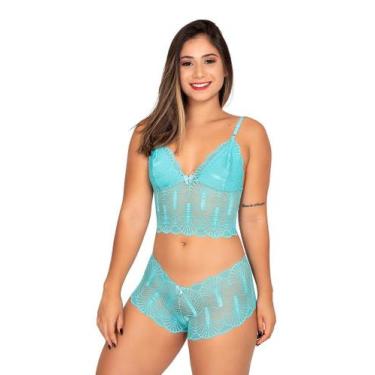 Imagem de Conjunto Lingerie Renda Caleson Kit C/6 Em Varias Cores - top show mod