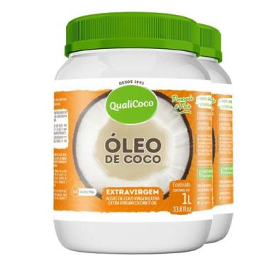 Imagem de Kit 2 Óleo de coco Extra Virgem Qualicoco 1 litro - Qualicôco