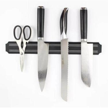 Imagem de Barra Magnética Imã Suporte Facas Cozinha Churrasqueira 30cm Inox - Cl