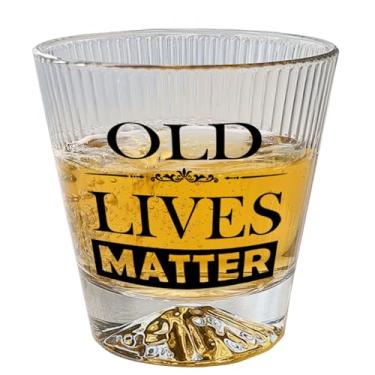 Imagem de La Diffy Gag Presentes de aniversário engraçados para homens mulheres dia dos pais copo de uísque à moda antiga presente de aposentadoria para idosos Scotch Bourbon vidro gravado a laser