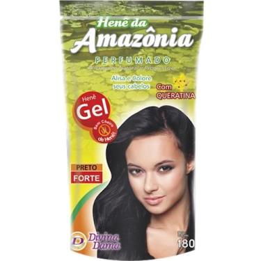 Imagem de Hene em gel amazonia 180gr pouch preto forte (preto azulado) - DIVINA 