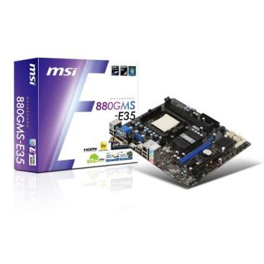 Imagem de MSI Placa mãe 880GMS-E35 soquete AM3 AMD 880G DDR3 SATA3 A&GbE MATX