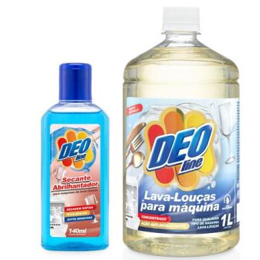 Imagem de Kit detergente lava louças para máquina + secante abrilhantador deolin