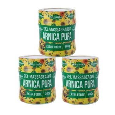 Imagem de Kit 03 Gel Massageador Arnica 100% Pura Extra Forte Original Rhenuks E