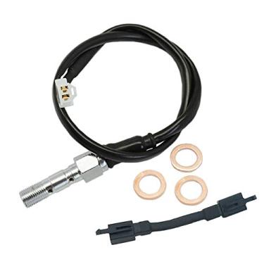 Imagem de M10 x Interruptor de luz de freio de parafuso duplo banjo de 1,25 mm compatível com pinças de freio de cilindro mestre de freio hidráulico dianteiro traseiro da motocicleta bomba de freio