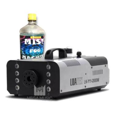 Imagem de Maquina De Fumaça 2000w Com Luz 8 Led Rgb - LUATEK,  110V