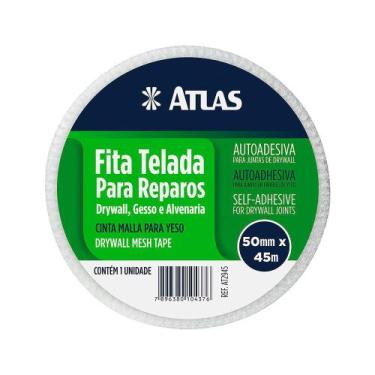 Imagem de Fita Telada Reparos 50MMX45M AT2945 Atlas - ATLAS PINCEIS
