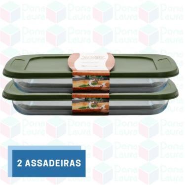 Imagem de 2uni Assadeira 3L Forno Airfryer Doces Mousse Torta Servir Mesa Posta 