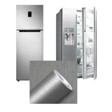 Imagem de Adesivo Envelopamento Móveis Prata Escovado 3m x 50cm - Imprimax