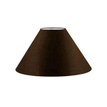 Imagem de Cúpula em tecido cone abajur luminária cp-4078 25/40x15cm café - Vivar