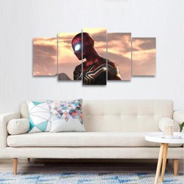 Imagem de Quadro decorativo Homem Aranha Para Quarto 125x60 Mosaico - Wall Frame