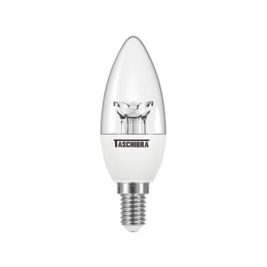 Imagem de Lâmpada Led Vela Clara TVL 3W Taschibra E14/E27 Bivolt, 3000K - Amarel