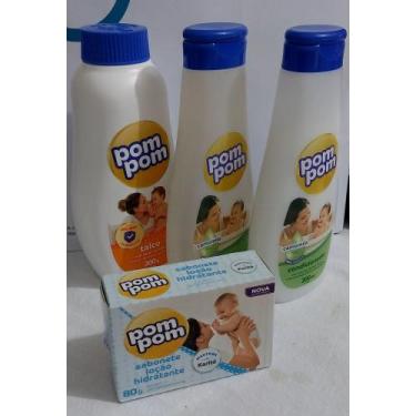 Imagem de Kit Pom pom Camomila Shampoo+Condicionador 200 ml+Talco 200gr+sabonete