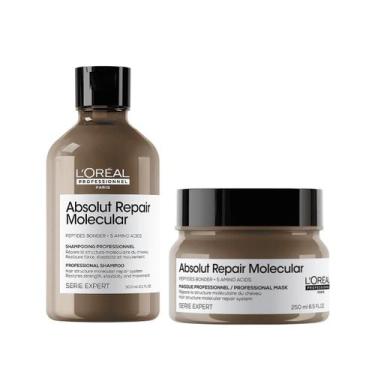Imagem de Kit Absolut Repair Molecular Shampoo 300ml e Máscara 250ml - LÓreal - 