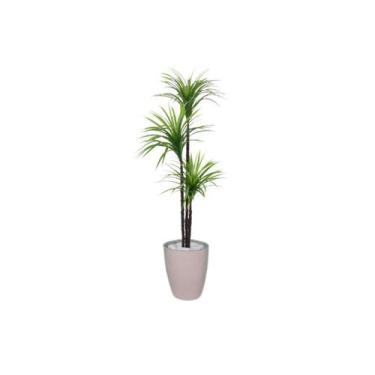 Imagem de Planta Artificial Árvore Yucca 1,50m 3 Folhas Kit + Vaso S. Bege 30cm 