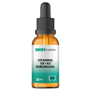Imagem de Vitamina D3 10.000 UI + K2 120 mcg Sublingual Vegan 60 Doses (33ml) - 