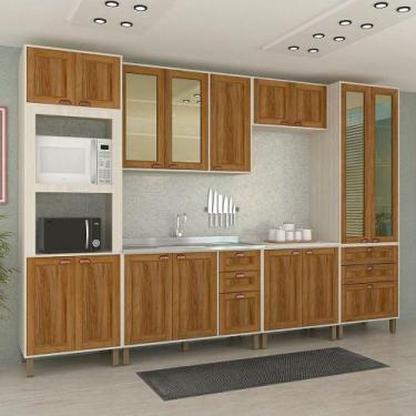 Imagem de Cozinha Completa 6 Pçs Vidro Reflecta Sofia Pátina/Moscatto - LUCIANE 