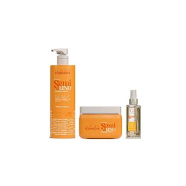 Imagem de Glatten Semi di Lino Shampoo e Máscara e Sérum