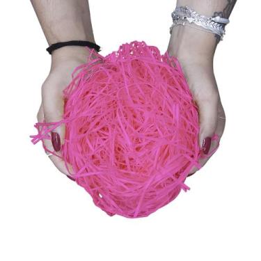 Imagem de Palha Madeira Colorida Natural Decorativa para Cestas 500g Artesanato 