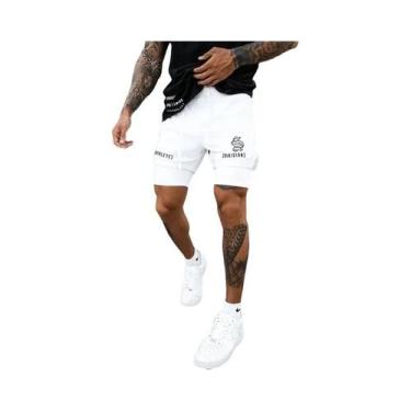 Imagem de Shorts Masculino 2 em 1 para Academia e Corrida - Secagem Rápida e Res