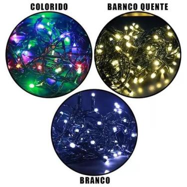 Imagem de Pisca Pisca Cordão De 100 LEDs Colorido 10 Metros 127v Decoração Para 
