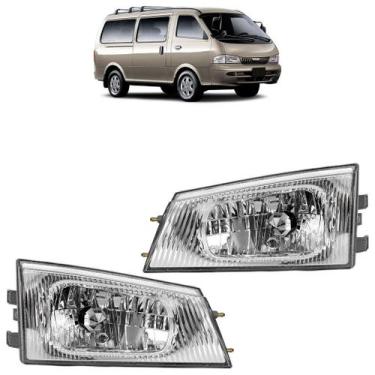 Imagem de Farol Dianteiro Besta 1998 A 2004 Máscara Cromada - Automotive Imports