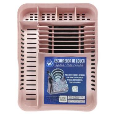 Imagem de Escorredor De Pratos Rosa Escorredor De Louça Rosa Organizador de prat