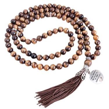 Imagem de Japamala 108 Contas Em Pedras Naturais Olho De Tigre - Encanto Das Con