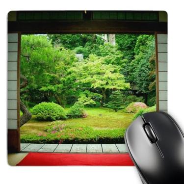 Imagem de 3dRose Mouse pad LLC 20 x 20 x 0,63 cm, arquitetura tradicional e jardim zen, Kyoto, Japan-As15 Ste0077 - Shin Terada (mp_72743_1)
