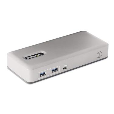 Imagem de StarTech.com Estação de ancoragem USB-C de monitor duplo, DisplayPort e HDMI ou VGA, base multimonitor até 4K 60Hz - USB 3.2/3.1 (5Gbps) Tipo-C Dock - 7x Hub USB, 85W PD, Windows e ChromeOS