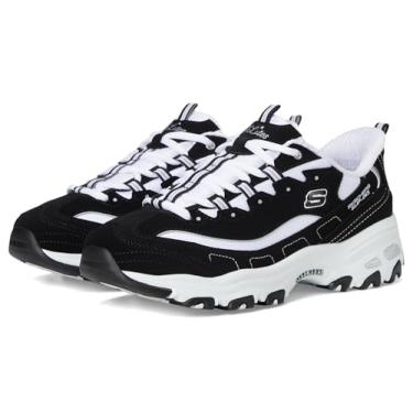 Imagem de SKECHERS D'Liteshands Free Slip-INS Tênis feminino, preto e branco, 39, Preto, branco, 8.5