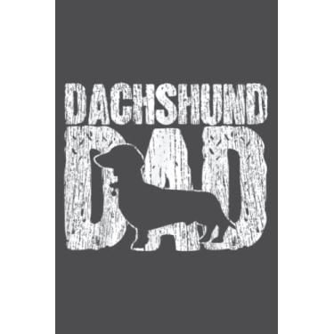 Imagem de Dachshund Dad Wiener Father Fathers Day Vintage: Study Notebook, 6 x 9 inches, 120 pages
