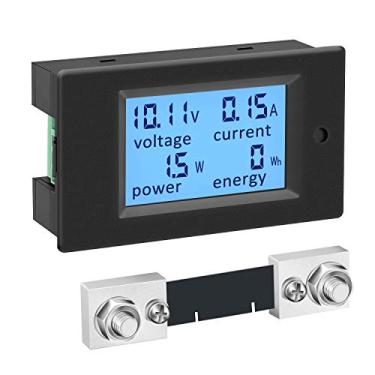 Imagem de DROK Medidor De Energia Dc, 6,5-100V 100A 12V 24V 36V 48V 60V 72V Volt Amp Watt Medidor, Display Lcd Multímetro Tensão Corrente Energia Rv Monitor De Bateria Voltímetro Amperímetro Painel Wattímetro C