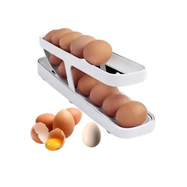 Imagem de Suporte de Ovo Geladeira Bandeja Rolante Organizadora INNOVI CRAFT (14 ovos)