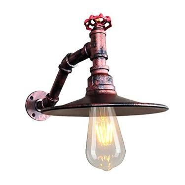 Imagem de Luminária de parede industrial retrô steampunk, luminária de parede rústica para ambientes internos, arandela de parede única de fazenda para decoração de sala de estar, quarto, loft e bar (