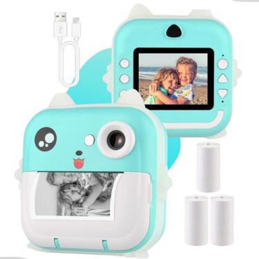 Imagem de Câmera Instantânea Infantil Filmadora Full Hd Impressora Criança Prese