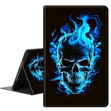 Imagem de RAUEDWDJS Capa para tablet Samsung Galaxy Tab S10 Plus/S9 FE Plus de 12,4 polegadas, capa inteligente fina de couro PU com suporte para S-Pen + hibernar/despertar automático para Tab S9 Plus, caveira