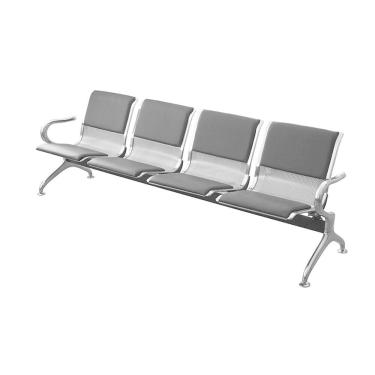 Imagem de Longarina Montreal 4 Lugares Com Almofada - Cinza