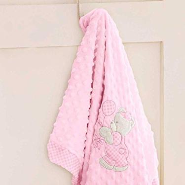 Imagem de Edredom Bebê Jolitex Bordado Ursinha Rosa Em Relevo