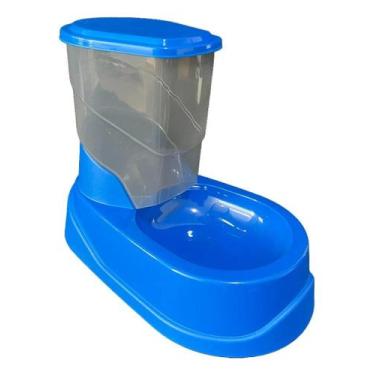 Imagem de Comedouro De Ração Automático Para Caes E Gatos 500gr - DSF, Azul