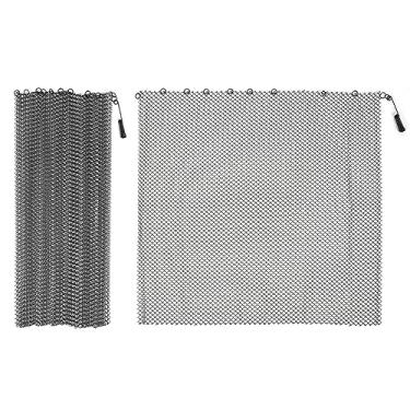 Imagem de Copgge Tela de Tela de Malha para Lareira 2 Cortina de Malha de Metal Preta de Substituição para Pendurar Cortina de Malha para Lareira Protetor Contra Faíscas de Ferro Cobertura p (24 X 24 Polegadas)