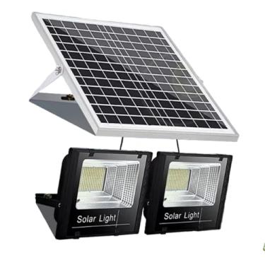 Imagem de HUIZHITENGDA Luzes solares LED, projetor solar do refletor ao ar livre Sunlight Spotlights IP67 impermeável para decoração de jardim em casa